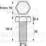 DIN933-M10x30